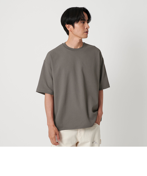 Air Dobby ワイドテーパード クルーネック Tシャツ -ヨコストレッチ 吸水速乾性-