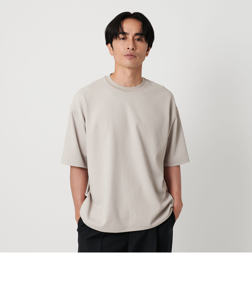 Air Dobby ワイドテーパード クルーネック Tシャツ -ヨコストレッチ 吸水速乾性-
