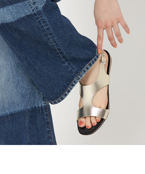 BEAUTY&YOUTH別注PLAKTONサンダル BEAUTY&YOUTH UNITED ARROWS｜<PLAKTON>メタリック サイドカット