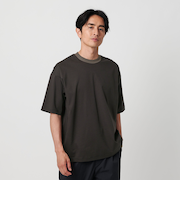 スーパークール ボーダー クルーネック カットソー ‐接触冷感 抗菌・防臭‐