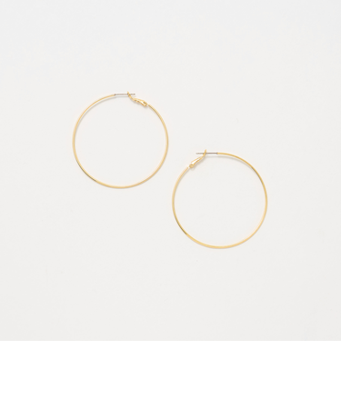 ビッグ メタル フープ ピアス