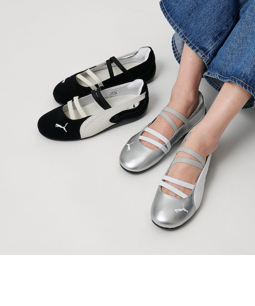 スピードキャット シルバー バレエシューズ PUMA＞ウィメンズ スピードキャット バレエ/シルバーカラー
