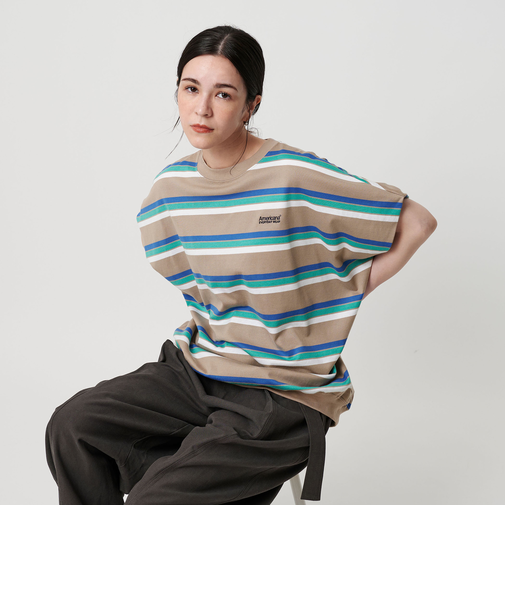 ＜Americana＞マルチボーダー スリーブレス トップス