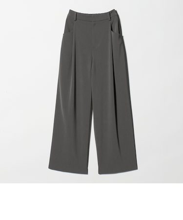 ポリエステルブレンド ツイルバックゴムパンツ