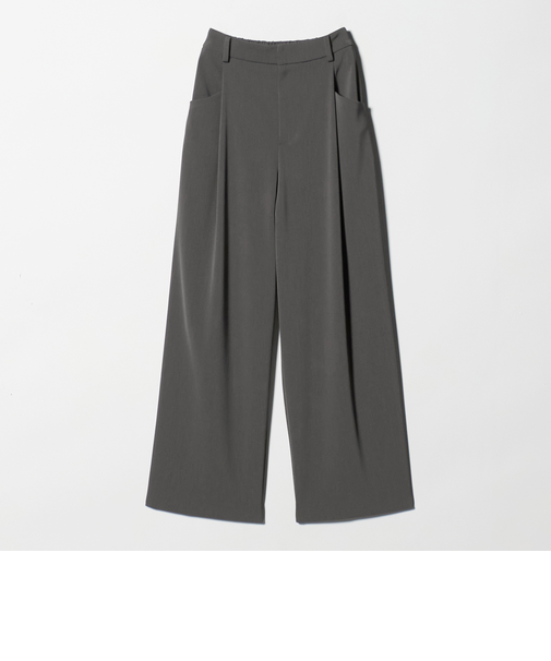 ポリエステルブレンド ツイルバックゴムパンツ