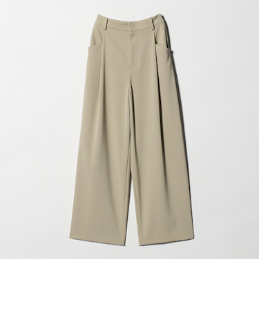 ポリエステルブレンド ツイルバックゴムパンツ