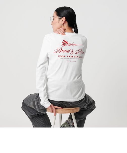 【別注】＜WAVE UNION＞プリントロングスリーブTシャツ