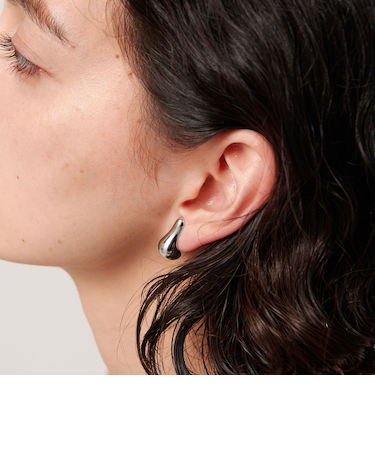 メタル イビツ ドロップ イヤリング