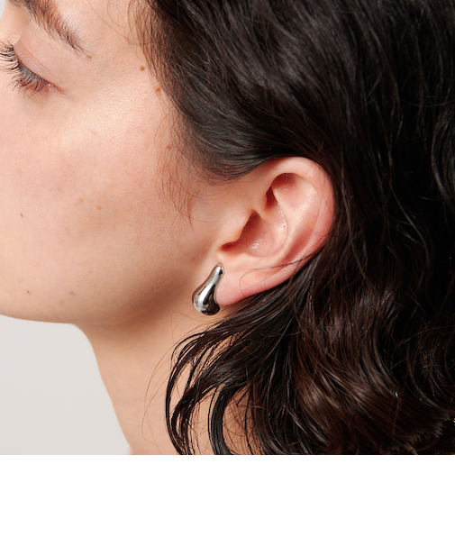 メタル イビツ ドロップ イヤリング