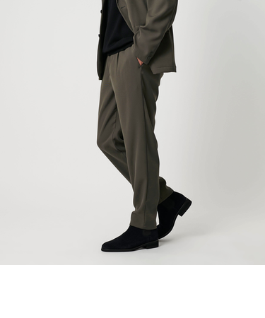 トリコチン ポリエステル 1P テーパードパンツ  セットアップ対応可能