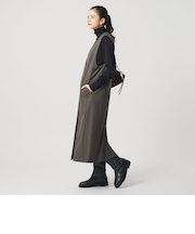 ポリエステルブレンド ジレ&ジャンパースカート 2WAY