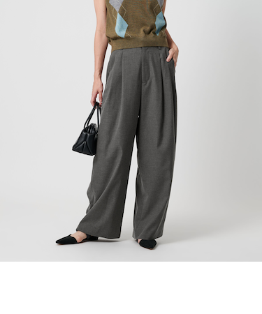 バックラップ タックワイドパンツ -ウォッシャブル-