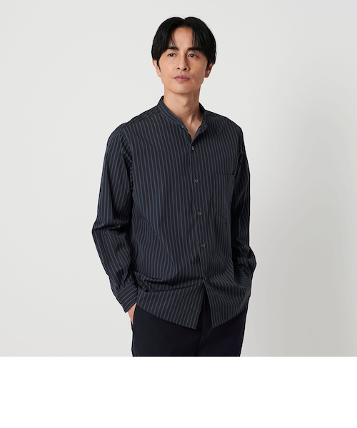 美品 ユナイテッドアローズTOKYO 2万 バンドカラーのブラウス シャツ 84 美品 ユナイテッドアローズTOKYO 2万 バンドカラーのブラウス