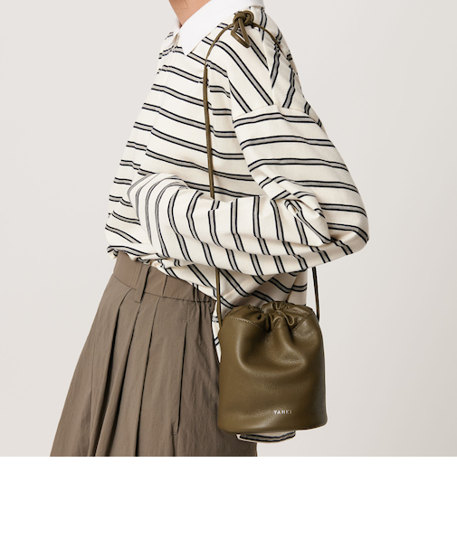 ＜YAHKI＞ミニ レザー ドロスト ショルダーバッグ