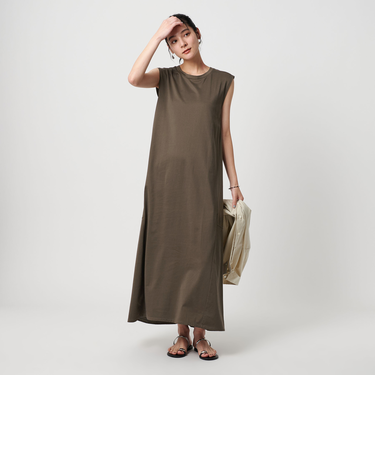 【WEB限定 Wardrobe DAILY MINIMAL】ティアード フレンチスリーブワンピース 接触冷感 吸水速乾