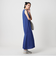 【WEB限定 Wardrobe DAILY MINIMAL】ティアード フレンチスリーブワンピース 接触冷感 吸水速乾