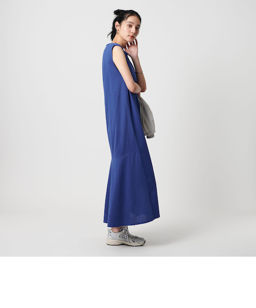 【WEB限定 Wardrobe DAILY MINIMAL】ティアード フレンチスリーブワンピース 接触冷感 吸水速乾