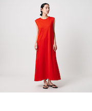 【WEB限定 Wardrobe DAILY MINIMAL】ティアード フレンチスリーブワンピース 接触冷感 吸水速乾