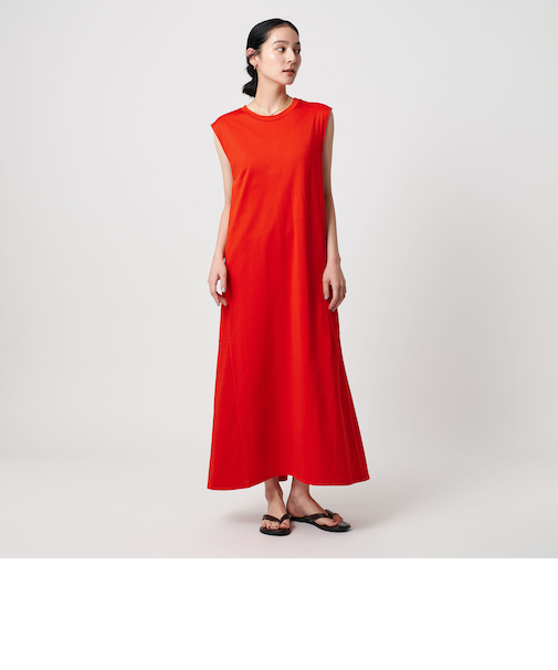 【WEB限定 Wardrobe DAILY MINIMAL】ティアード フレンチスリーブワンピース 接触冷感 吸水速乾