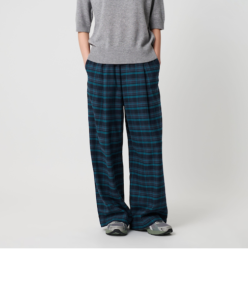 コットンフランネルチェック パジャマパンツ