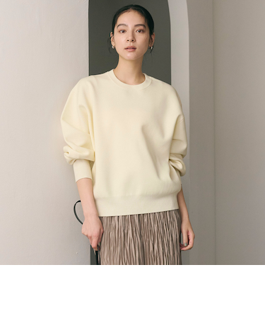 ポリエステルブレンド ミラノリブ プルオーバー