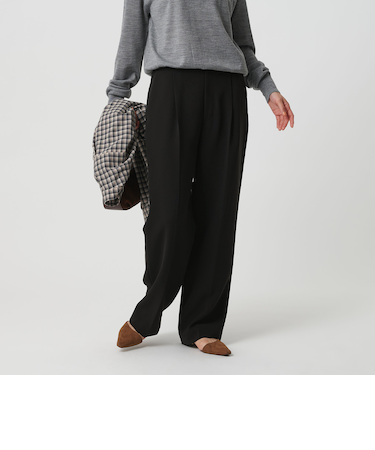 タックワイドストレートパンツ ウォッシャブル