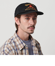 <HELLO SUNRISE>ボルケーノ ロゴ 6パネル キャップ