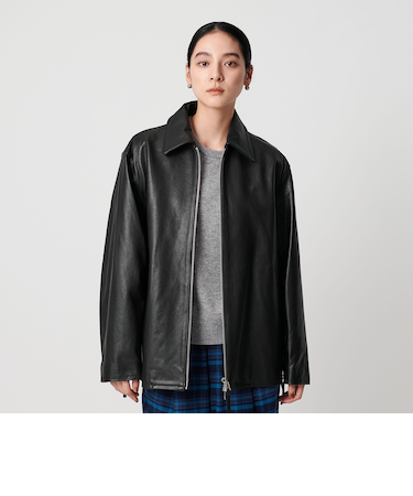 シープレザー フロントジップ ジャケット