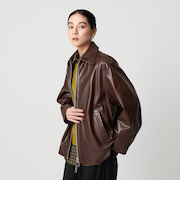 シープレザー フロントジップ ジャケット