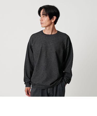 プレーティング フェード クルーネック ニット 抗菌・防臭機能付き