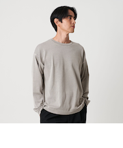 プレーティング フェード クルーネック ニット 抗菌・防臭機能付き