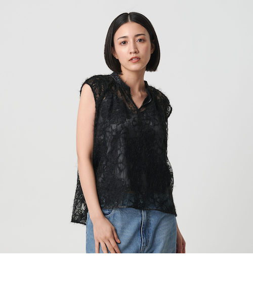 洗える】ライトダブルクロス フリルデザインブラウス｜アイシービーの