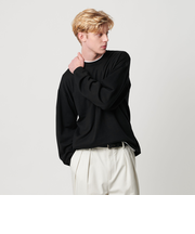コットン カシミヤ ブレンド ロングスリーブ Tシャツ