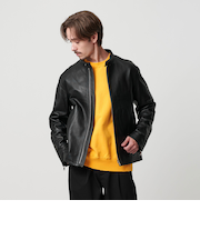 シープレザー シングル ライダース ジャケット