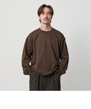 ファイン グロッシー コットン スウェットTシャツ
