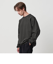 ファイン グロッシー コットン スウェットTシャツ