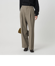 ポリエステルブレンド バックゴムストレートパンツ