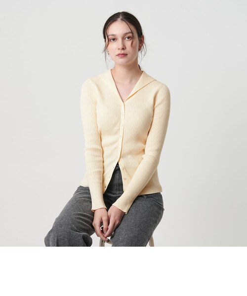 コードレースパターンニットカーディガン｜アダムエロペの通販｜&mall