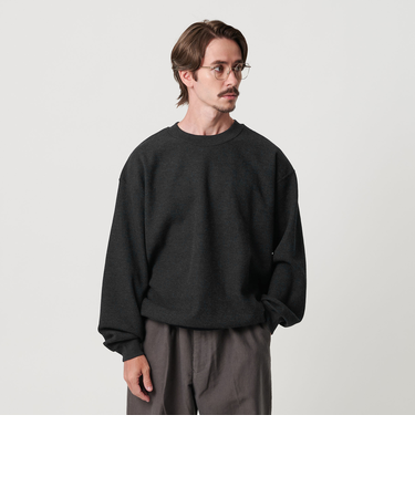 メランジ ワッフル バルーン クルーネック カットソー