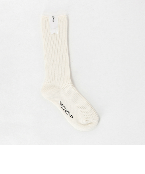 カラー リブ ソックス