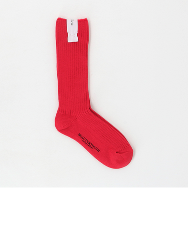 カラー リブ ソックス