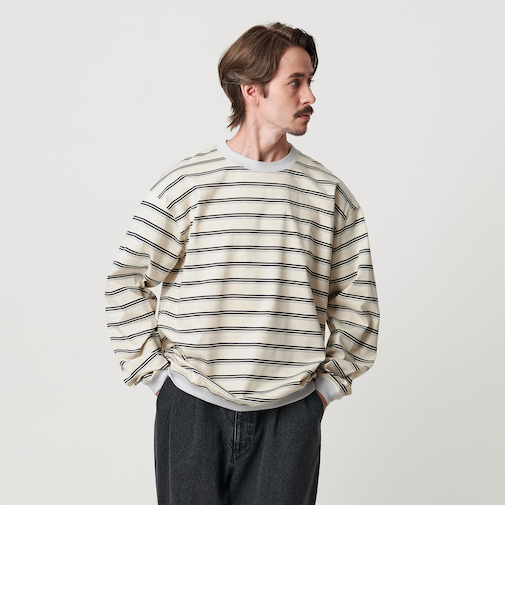 トリプル ボーダー スウェット Tシャツ