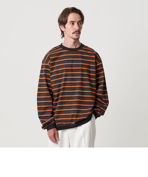 トリプル ボーダー スウェット Tシャツ