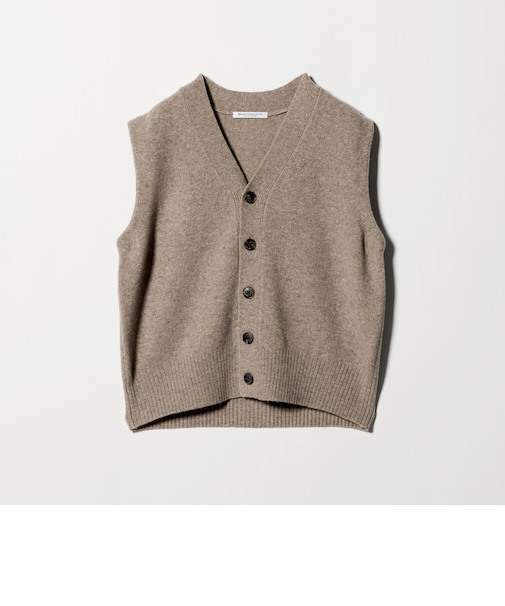 ウールカシミヤブレンド アクア ニットベスト