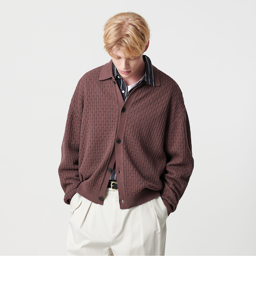 ビューティー＆ユース ユナイテッドアローズ（BEAUTY&YOUTH）/オブリック パターン ポロ ジャケット オブリック パターン ポロ ジャケット｜ビューティー＆ユース