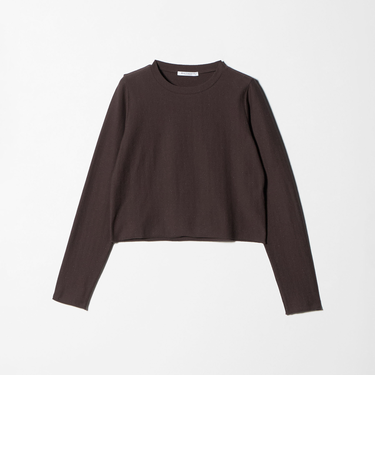 コットンポリエステル ラメロングスリーブカットソー