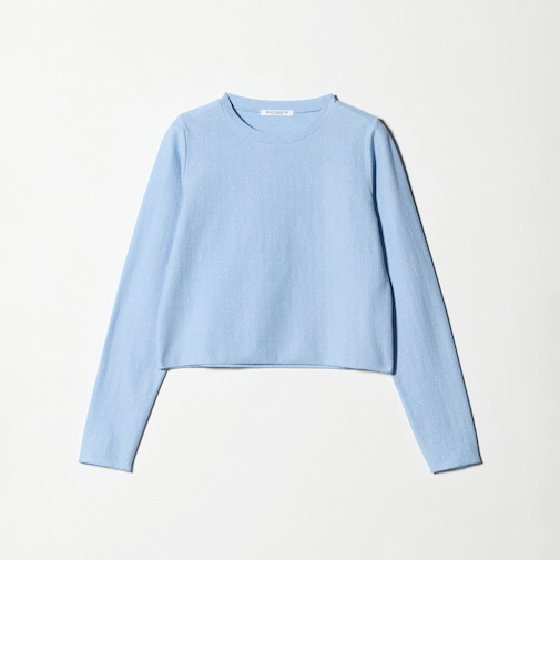 コットンポリエステル ラメロングスリーブカットソー