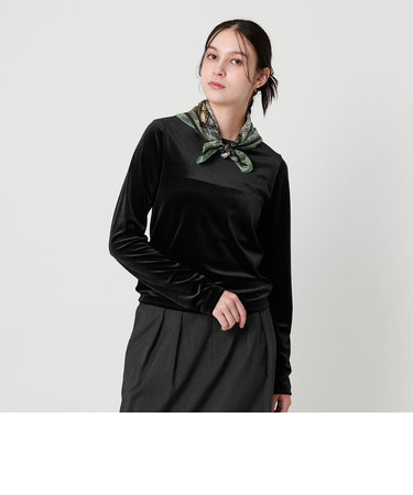 ポリエステルブレンド ベロアロングスリーブ Tシャツ