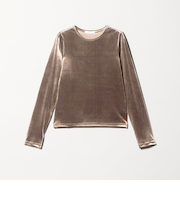 ポリエステルブレンド ベロアロングスリーブ Tシャツ