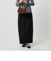 【WEB限定 Wardrobe DAILY MINIMAL】ダブルクロス カーブスカート ウォッシャブル